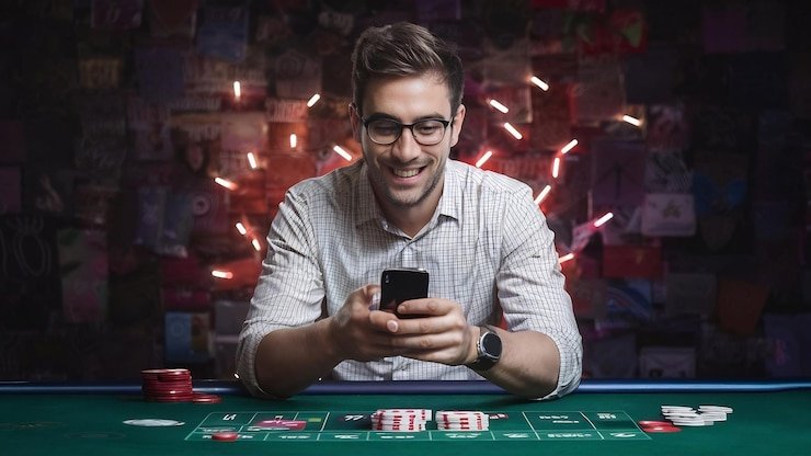 Antarmuka meja Bandar Poker langsung di aplikasi situs 888 dengan dealer profesional